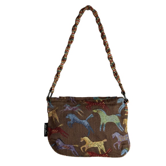 Laurel Burch Sun N Sand “Spirt of the Red Horse" Tapestry Shoulder Bag - Picture 6 of 15